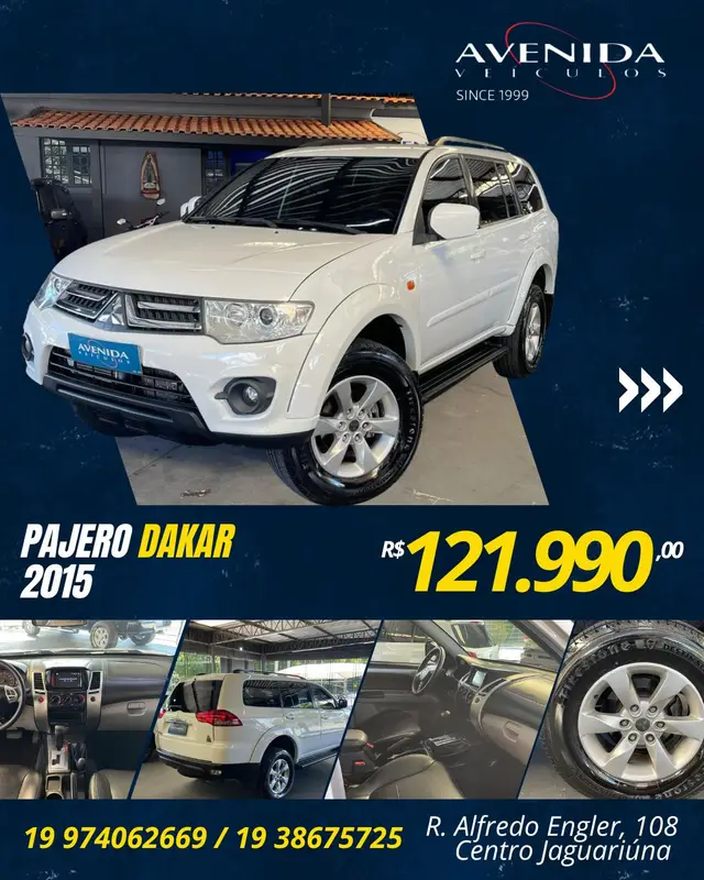 Carro Mitsubishi Pajero Dakar 2015 3.2 HPE 4WD (Aut)