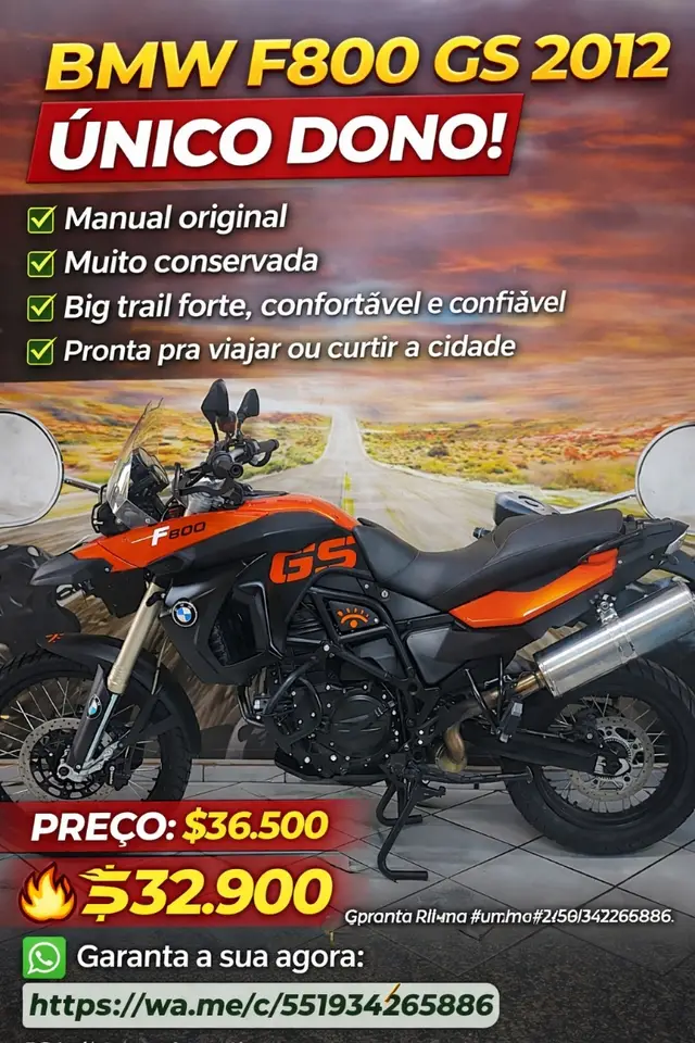 Moto BMW F 800 2012 GS Triple Black