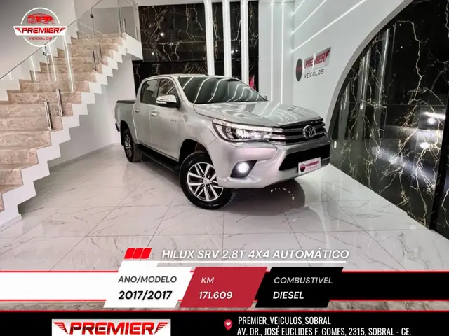 Carro Toyota Hilux Cabine Dupla 2017 Hilux 2.8 TDI SRV CD 4x4 (Aut)