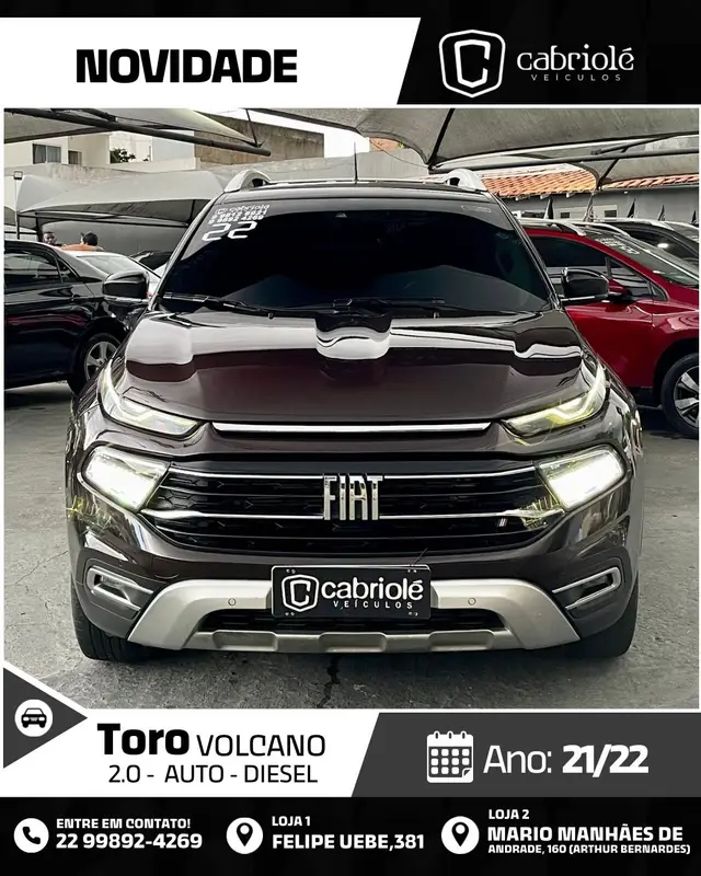 Carro Fiat Toro 2022 Volcano 2.0 TDI 4x4 (Aut)