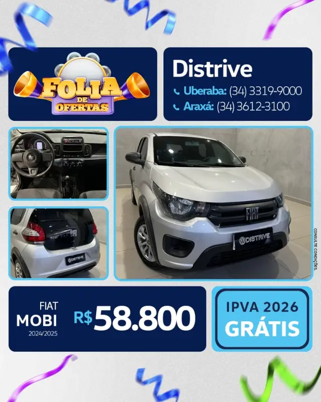 Carro Fiat Mobi 2025 Like 1.0