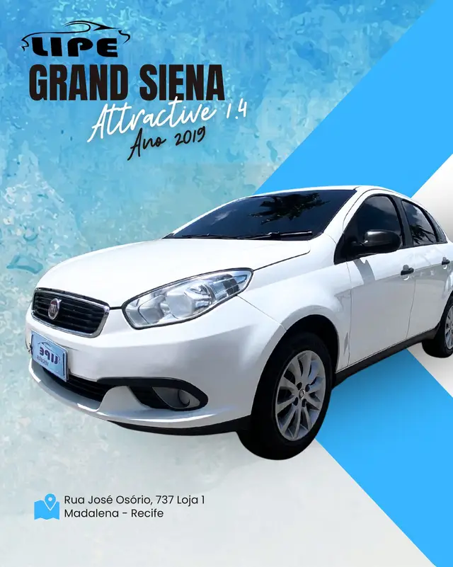 Carro Fiat Grand Siena 2019 Evo Attractive 1.4 8V (Flex)