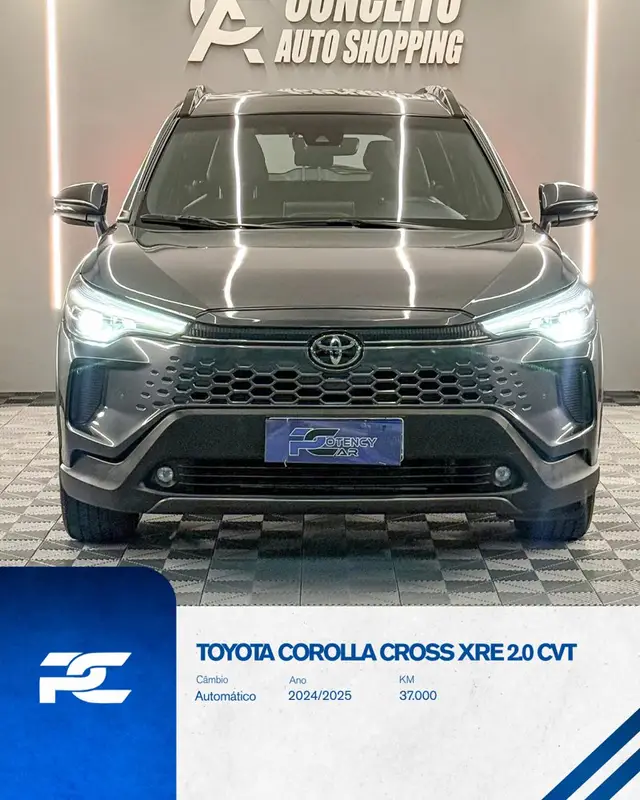 Carro Toyota Corolla Cross 2025 XRE 2.0