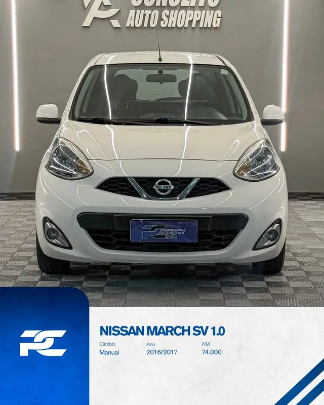 Carro Nissan March 2017 1.0 12V SV (Flex)