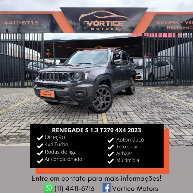 Carro Jeep Renegade 2023 Série S T270 1.3 Turbo 4x4