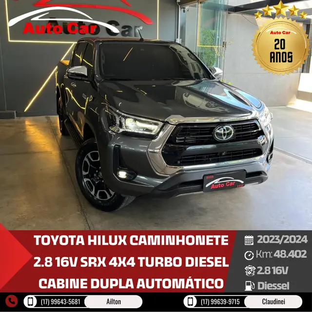 Carro Toyota Hilux Cabine Dupla 2024 SRX 4x4 2.8 Diesel