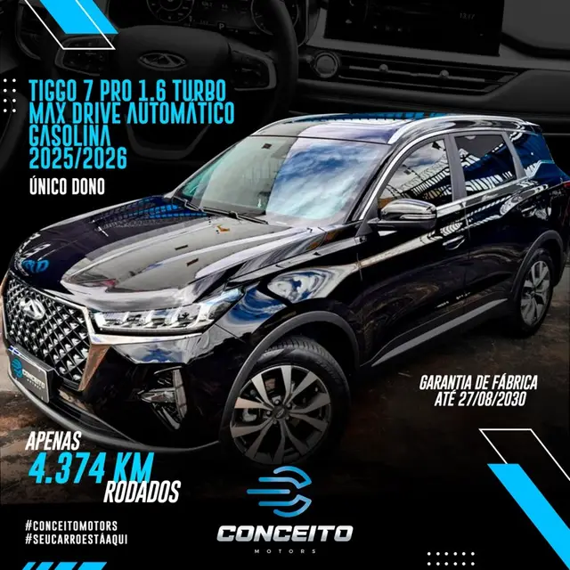 Carro CAOA Chery Tiggo 7 Pro 2026 Max Drive 1.6