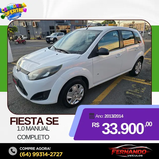 Carro Ford Fiesta Hatch 2014 S Rocam 1.0 (Flex)