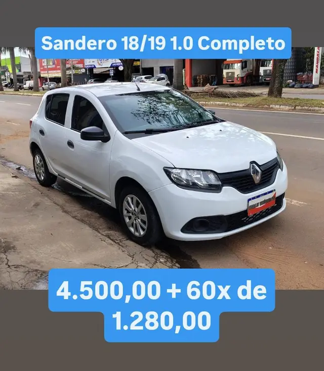 Carro Renault Sandero 2019 Authentique 1.0 12V SCe (Flex)