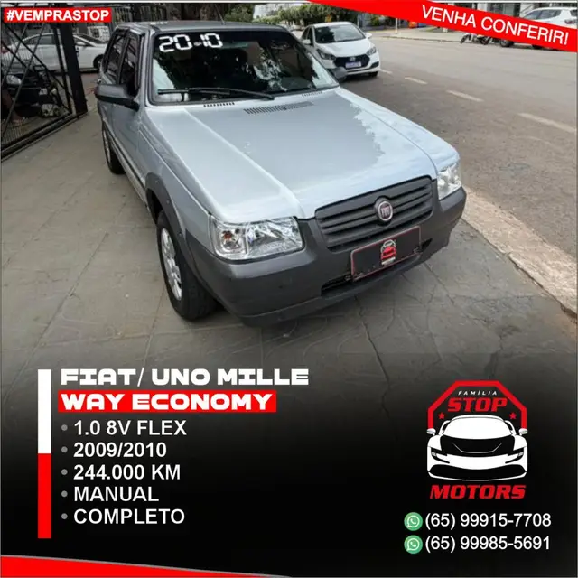 Carro Fiat Uno Mille 2010 Fire Economy Way 1.0 (Flex) 4p