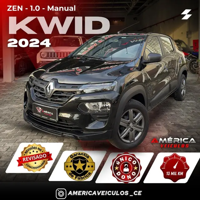 Carro Renault Kwid 2024 Zen 1.0 12v SCe (Flex)