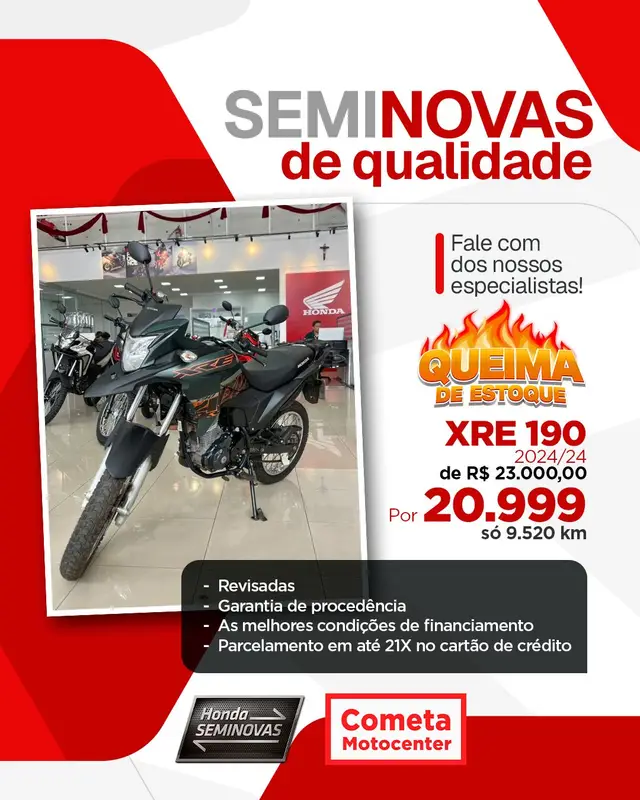 Moto Honda XRE 190 2024 Adventure