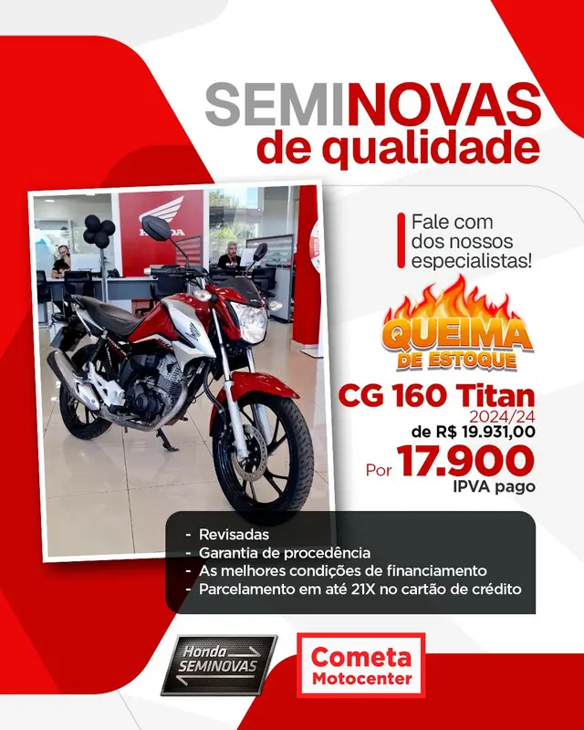 Moto Honda CG 160 2024 Titan