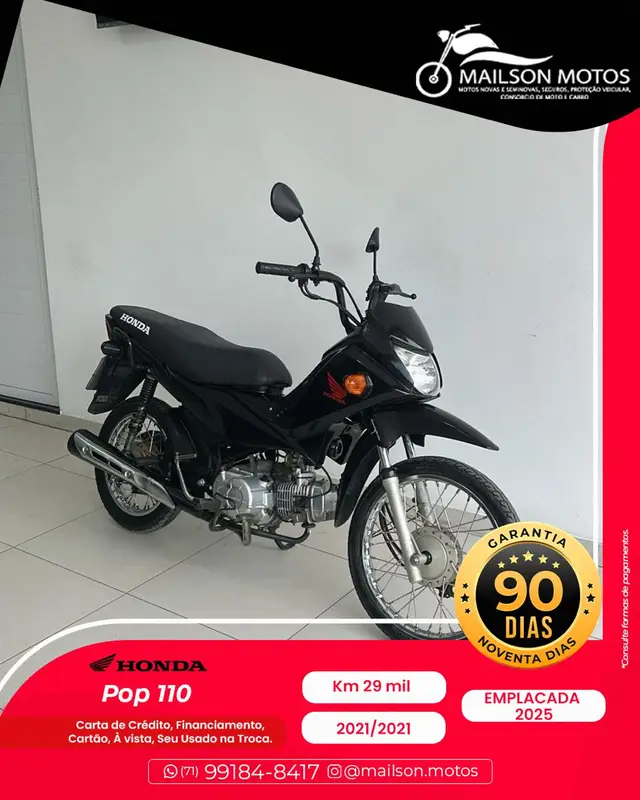 Moto Honda Pop 110i 2021 110i