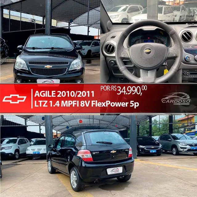 Carro Chevrolet Agile 2011 LTZ 1.4 8V (Flex)