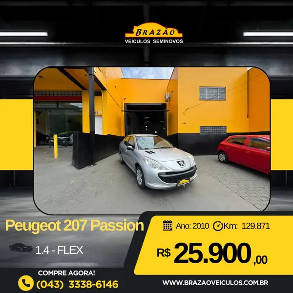 Carro Peugeot 207 Sedan 2010 207 Passion XR 1.4 8V (flex)