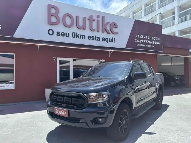 Carro Ford Ranger Cabine Dupla 2022 Black 2.2 Turbodiesel 4x2 (Aut)