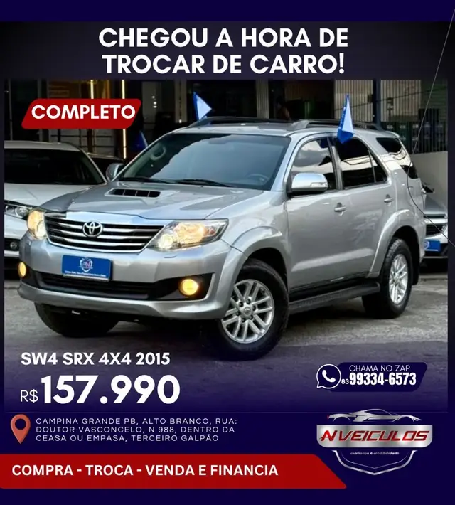 Carro Toyota SW4 2015 Hilux  3.0 TDI 4x4 SRV 5L