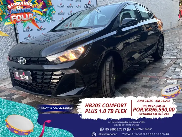 Carro Hyundai HB20S 2025 Comfort Plus 1.0 Turbo (Aut.)