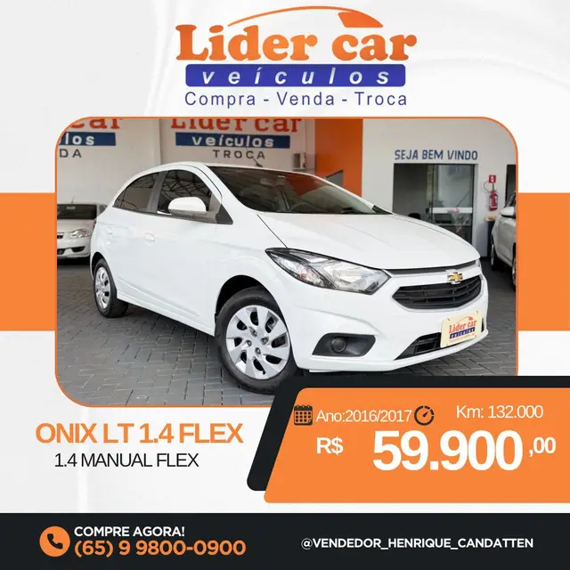 Carro Chevrolet Onix 2017 1.4 LT SPE/4