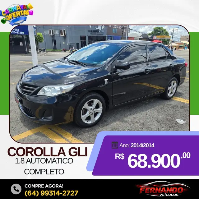 Carro Toyota Corolla 2014 Sedan 1.8 Dual VVT-i GLI (flex)