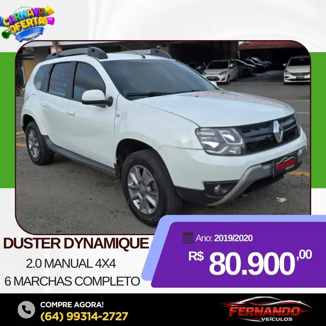 Carro Renault Duster 2020 2.0 16V Dynamique 4x4 (Flex)