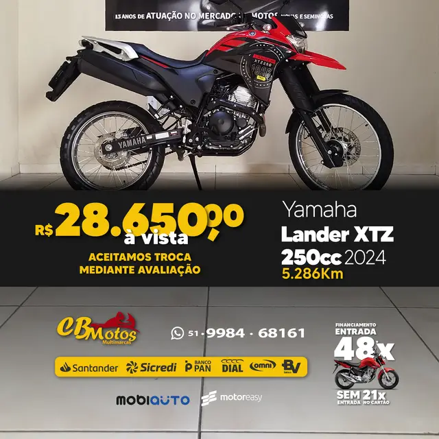 Moto Yamaha XTZ 250 Lander 2024 ABS