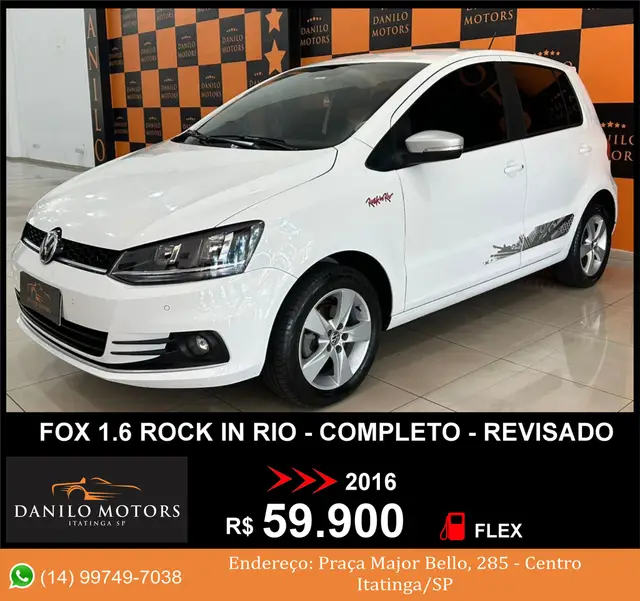 Carro Volkswagen Fox 2016 1.6 MSI Rock in Rio (Flex)