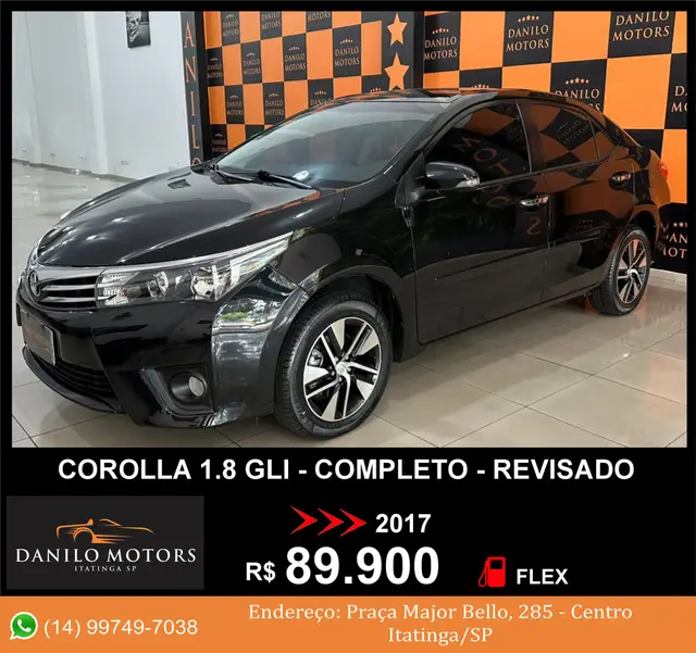 Carro Toyota Corolla 2017 1.8 Dual VVT-i GLi (Flex)