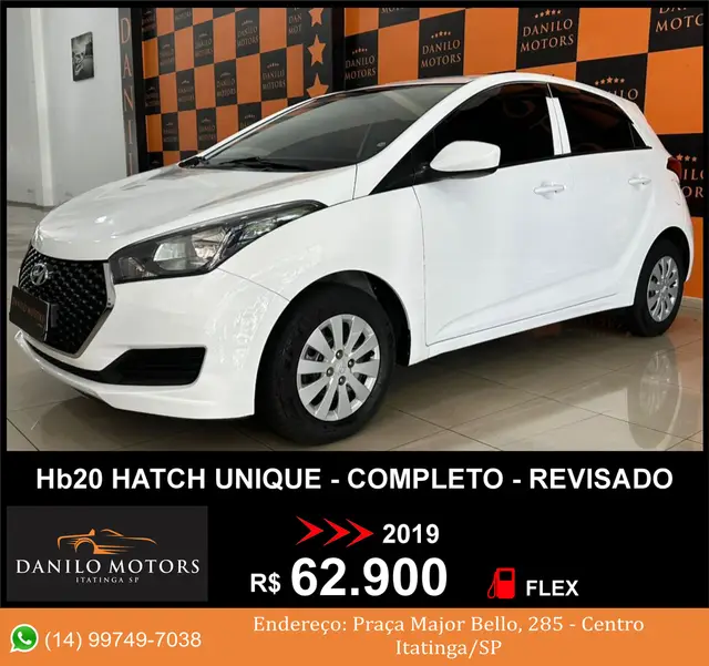 Carro Hyundai HB20 2019 1.0 Unique (Flex)