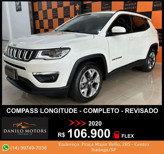 Carro Jeep Compass 2020 2.0 Longitude 4x2 (Aut) (Flex)