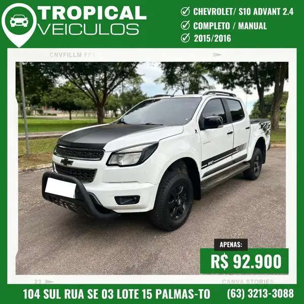 Carro Chevrolet S10 Cabine Dupla 2016 S10 2.4 Advantage (Cabine Dupla)
