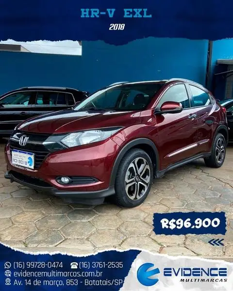 Carro Honda HR-V 2018 EXL CVT 1.8 I-VTEC FlexOne
