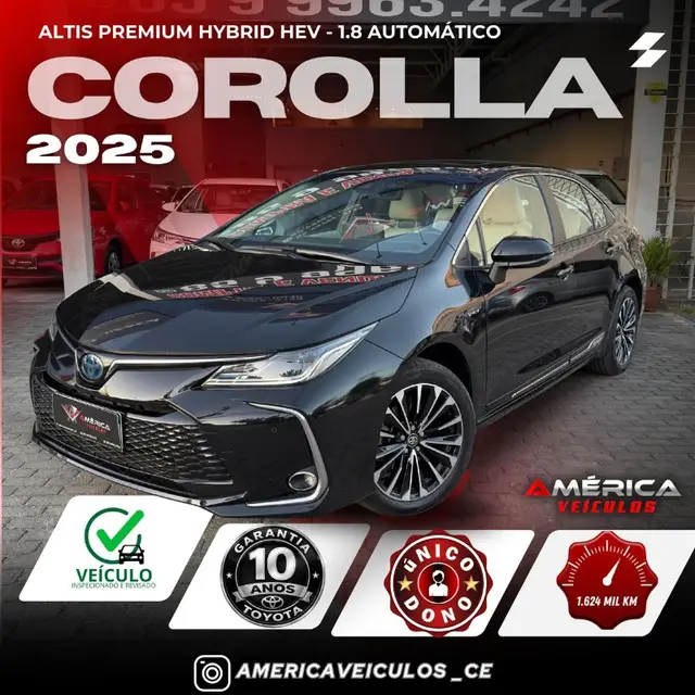 Carro Toyota Corolla 2025 Altis Hybrid Premium 1.8 Flex