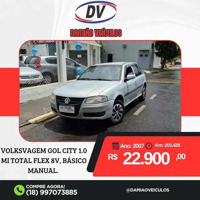 Carro Volkswagen Gol 2007 City 1.0 (G4) (Flex)
