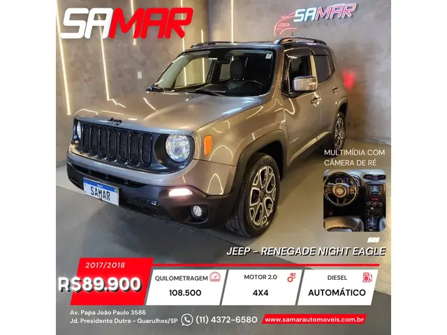Carro Jeep Renegade 2018 Night Eagle 1.8 4x2 (Aut) (Flex)