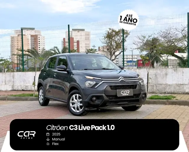 Carro Citroën C3 2025 Live Pack 1.0