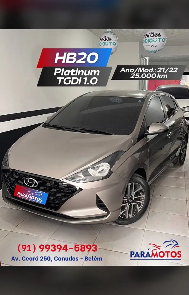 Carro Hyundai HB20 2022 Platinum Bluelink 1.0 Turbo (Flex) (Aut)