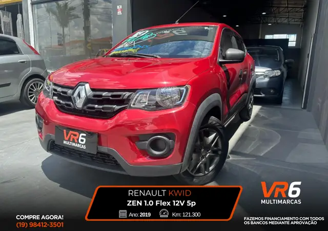 Carro Renault Kwid 2019 Zen 1.0 12v SCe (Flex)