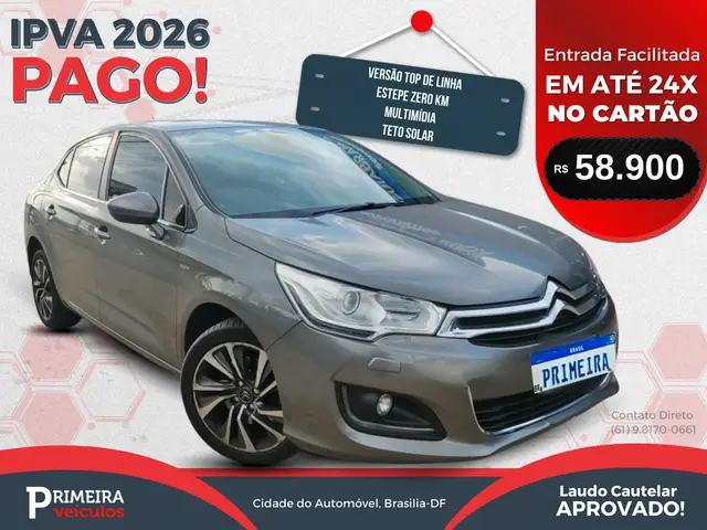 Carro Citroën C4 Lounge 2017 Tendance 1.6 THP (Flex) (Aut)