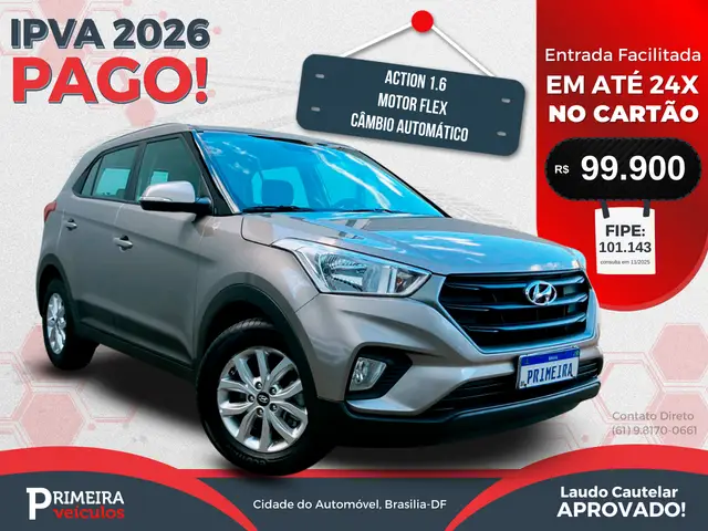 Carro Hyundai Creta 2024 Action 1.6 (Aut) (Flex)