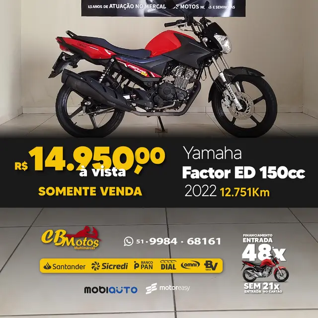 Moto Yamaha YBR 150 Factor 2022 ED