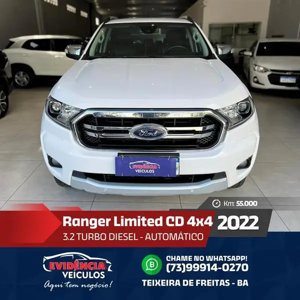 Carro Ford Ranger Cabine Dupla 2022 Limited 3.2 Turbodiesel 20V 4x4 (Aut)