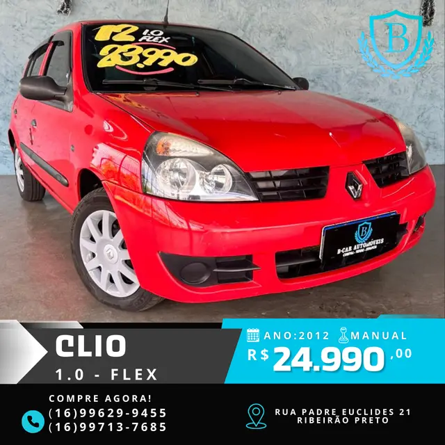 Carro Renault Clio 2012 1.0 16V (flex) 2p