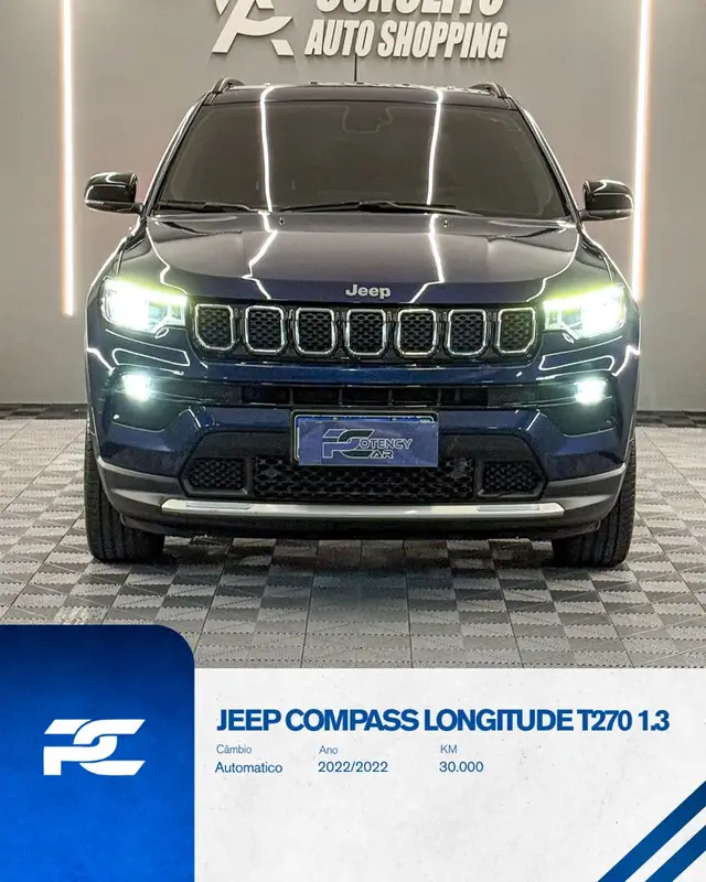 Carro Jeep Compass 2022 Longitude 1.3 T270 (Aut) (Flex)