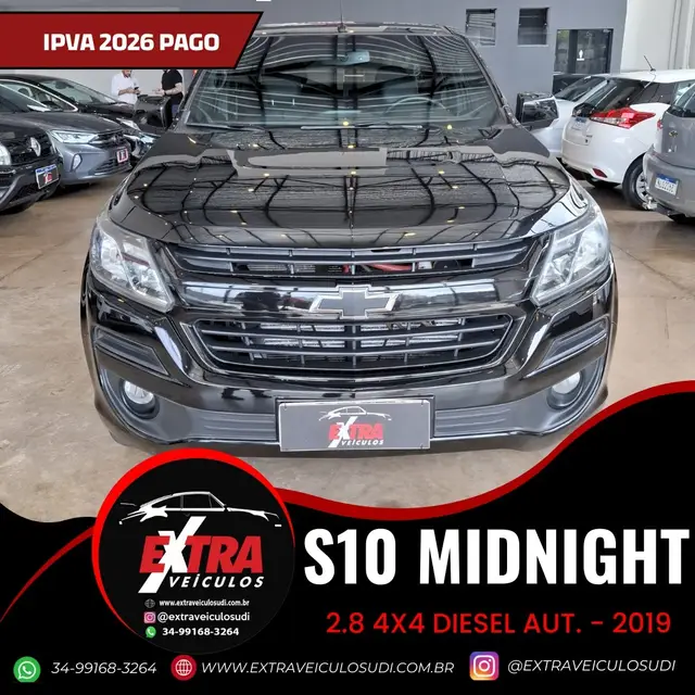 Carro Chevrolet S10 Cabine Dupla 2019 S10 2.8 CTDI Midnight 4WD (Aut) (Cabine Dupla)