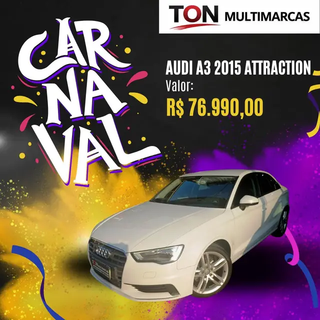 Carro Audi A3 2015 1.4 TFSI Attraction S Tronic