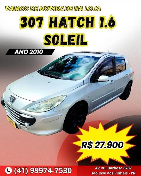 Carro Peugeot 307 2010 Hatch. Presence 1.6 16V (flex)