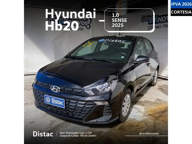 Carro Hyundai HB20 2025 1.0 Sense (Mec.)