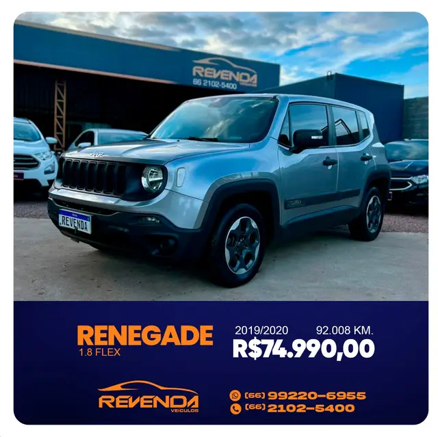 Carro Jeep Renegade 2020 1.8 4x2 (Aut) (Flex) (PCD)